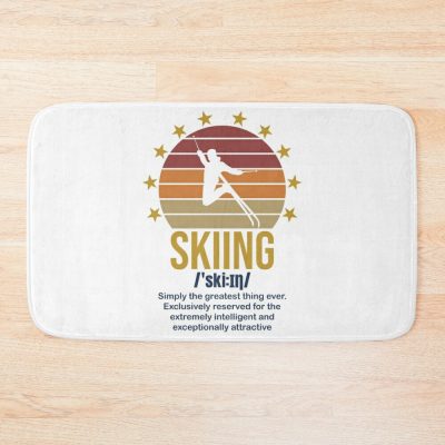 Skiing Lover - Skier - Funny Ski Saying Bath Mat Official Ski Merch