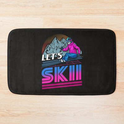 Ski Skier Skiing Bath Mat Official Ski Merch