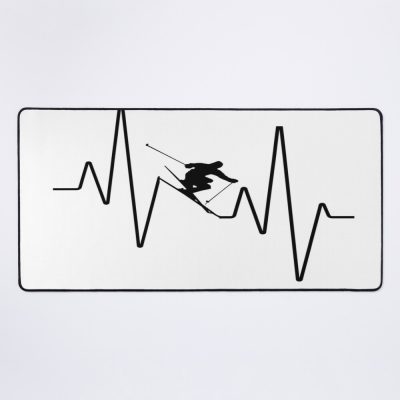 Skier With Pulse Design Mouse Pad Official Ski Merch