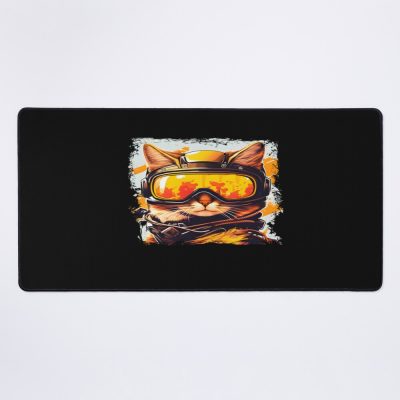 Cool Cat - A Cat In A Ski Googles Skiing Skier Sticker Mouse Pad Official Ski Merch