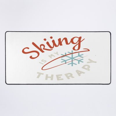 Skiing Is My Therapy Mouse Pad Official Ski Merch