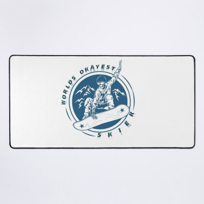 Worlds Okayest Skier Mouse Pad Official Ski Merch