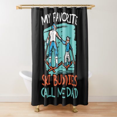 Skier Call Me Daddy Shower Curtain Official Ski Merch