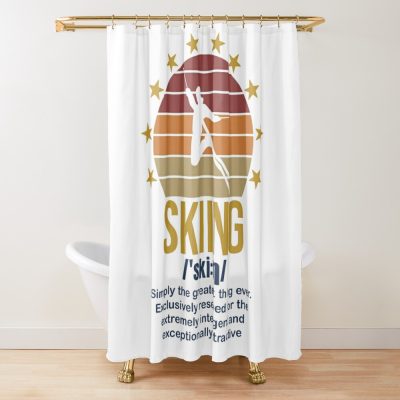 Skiing Lover - Skier - Funny Ski Saying Shower Curtain Official Ski Merch