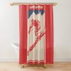 Burke Mountain In Burke, Vermont, United States, North America - Vintage Red Ski Poster For Mountain Alpine Skier Shower Curtain Official Ski Merch