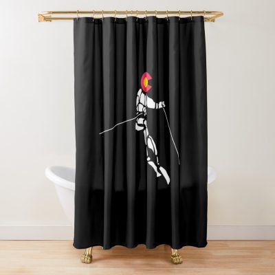 Colorado Skier Shower Curtain Official Ski Merch