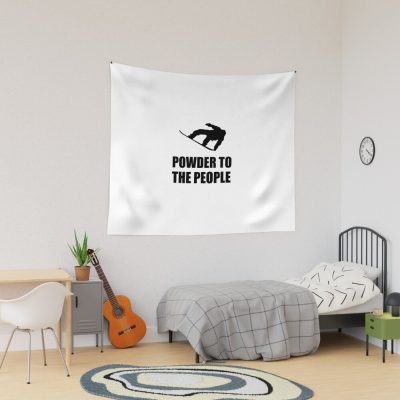 Powder Snow To The People Ski Tapestry Official Ski Merch