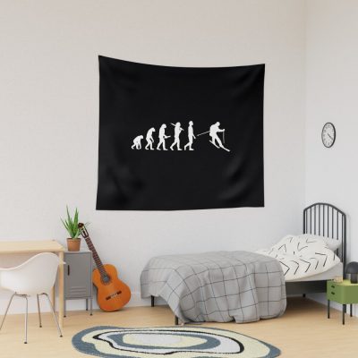 Skiing Evolution - 	 Skier Tapestry Official Ski Merch