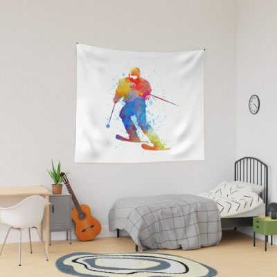 Alpine Skiing, Watercolour Sports, Skier Gifts Tapestry Official Ski Merch