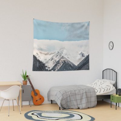 Beautiful Mountains And Blue Sky Tapestry Official Ski Merch