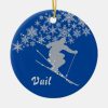 vail snowflake skier personalized ceramic ornament raf750d4c176f453b935451f059879d6a x7s2y 8byvr 1000 - Skiing Gifts