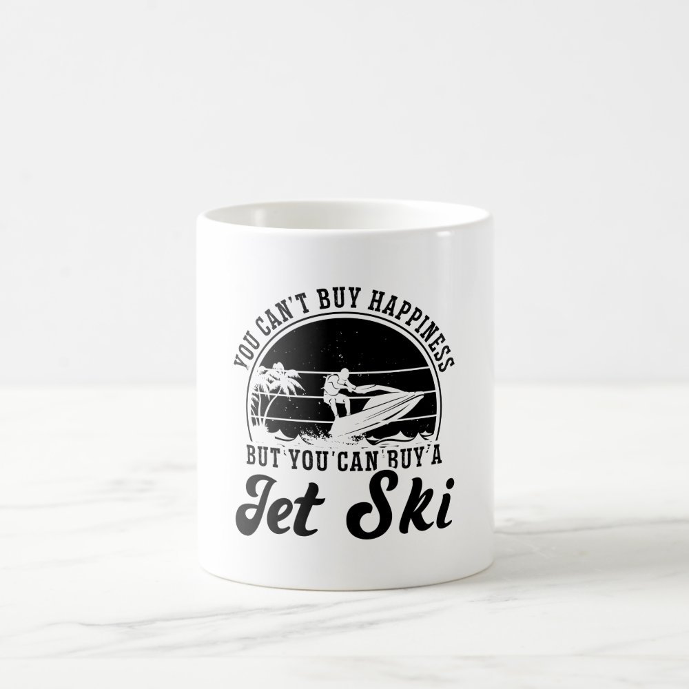 you cant buy happiness jet skiing jet ski rider coffee mug - Skiing Gifts