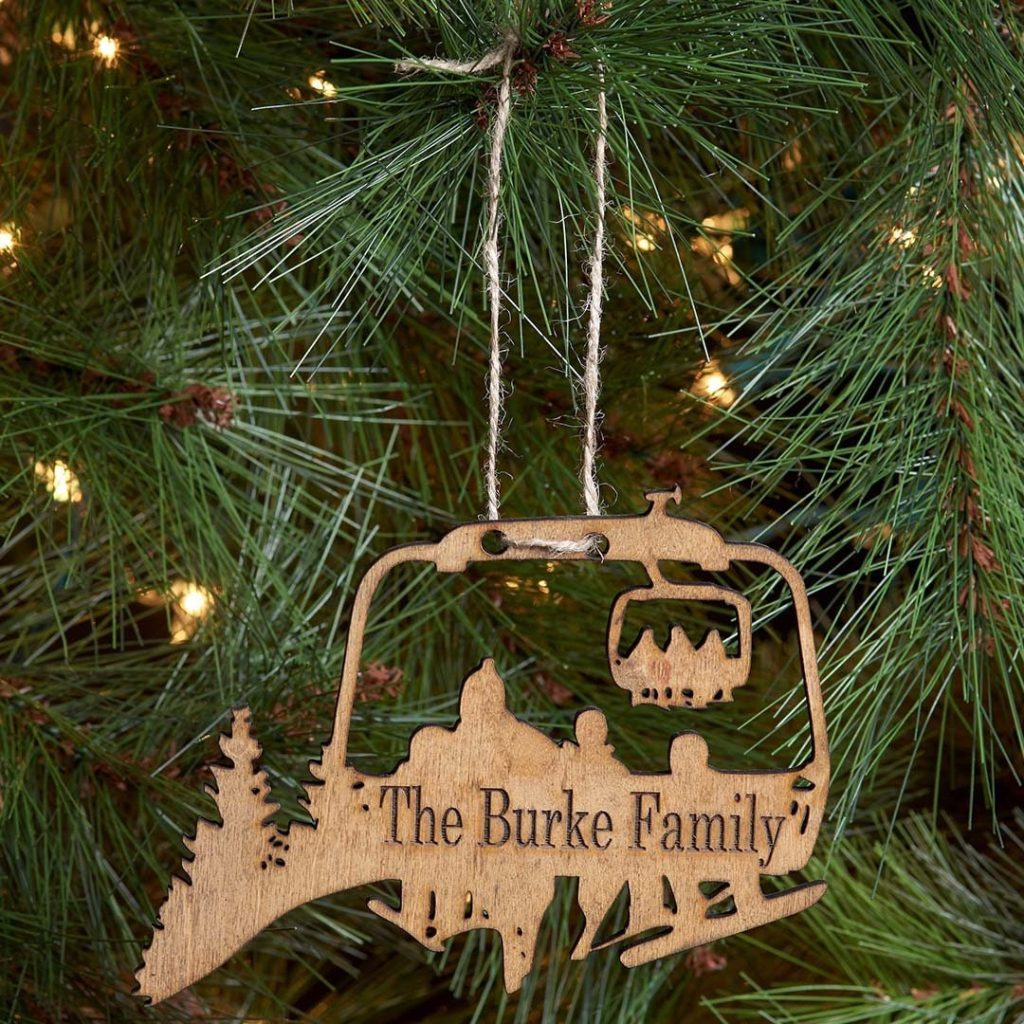 Personalized Skiing & Snowboard Family Christmas Ornament