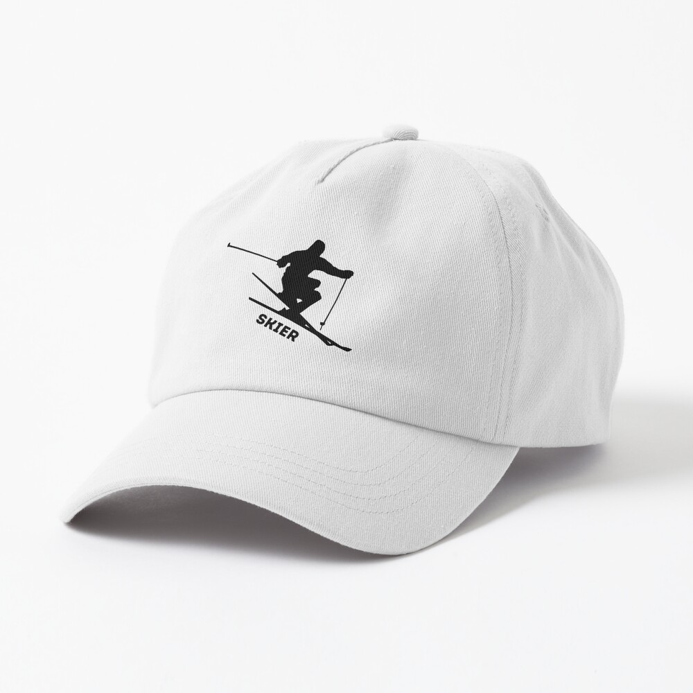 Chart-topper Skier In Action Silhouette Cap