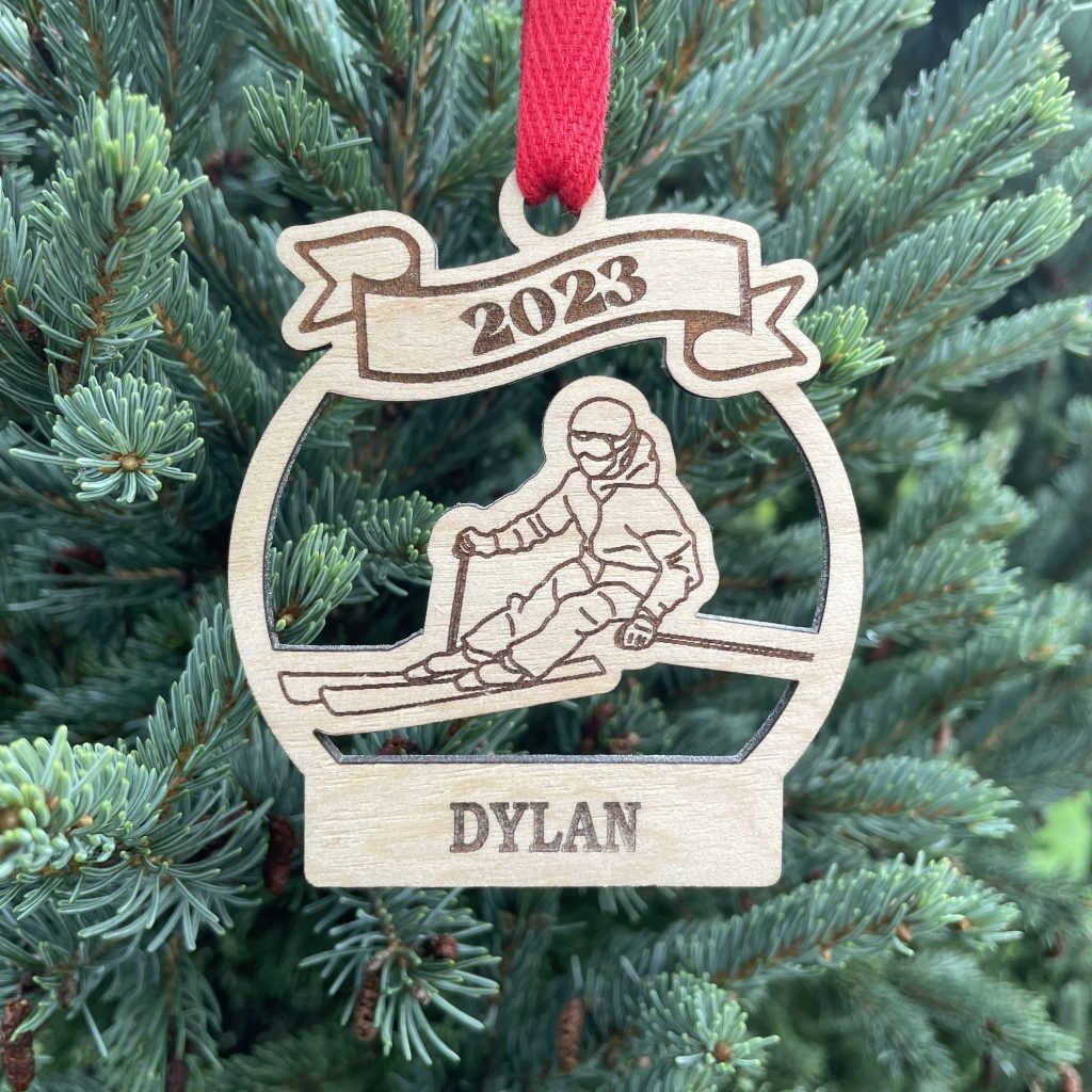 Personalized Skiing 2023 Ornament