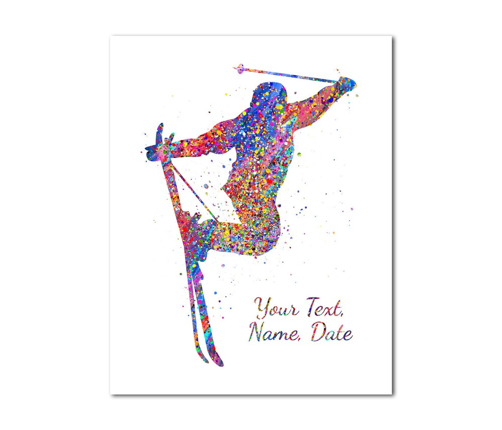 Freestyle Skiing Picture Man Personalized Wall Art