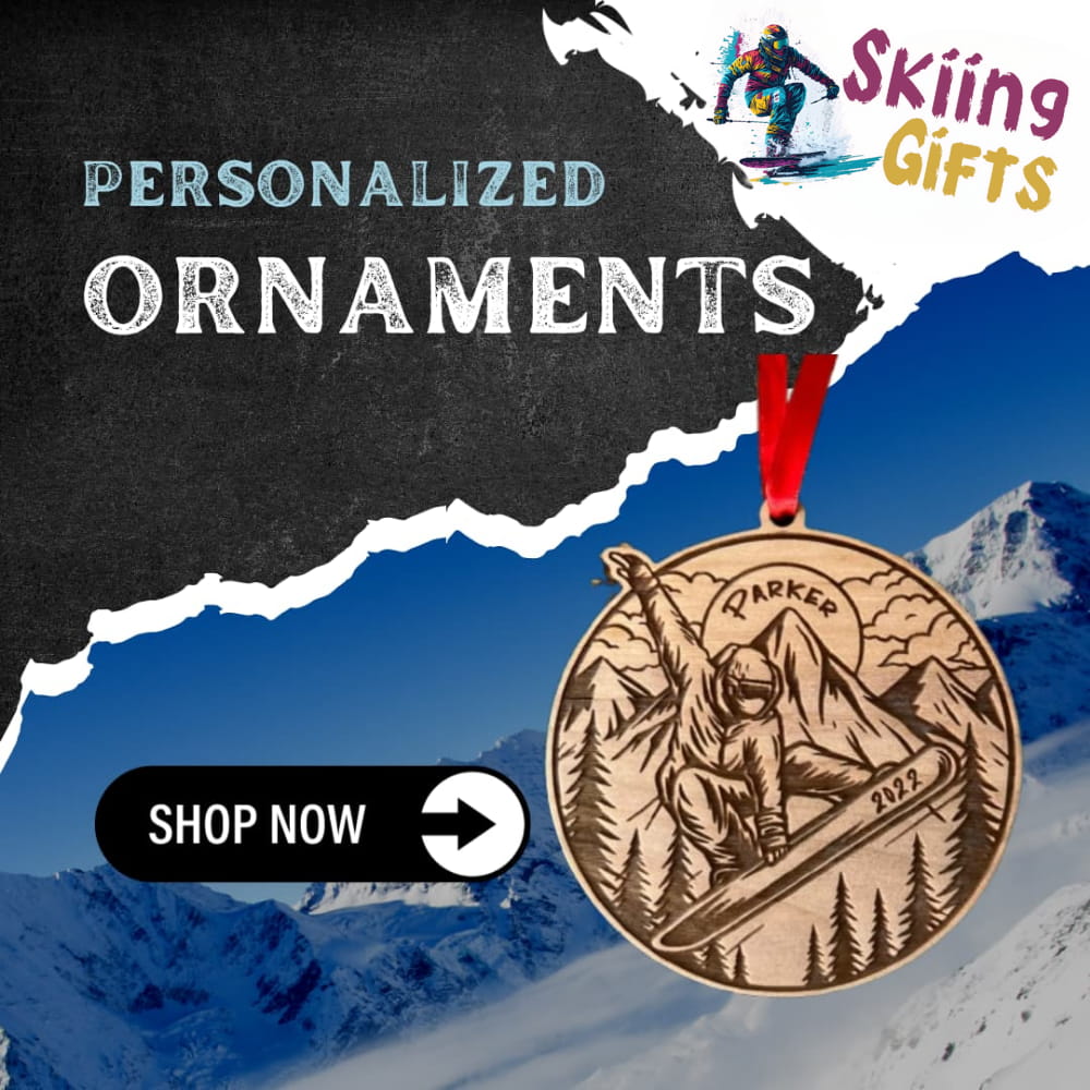 Skiing ornament